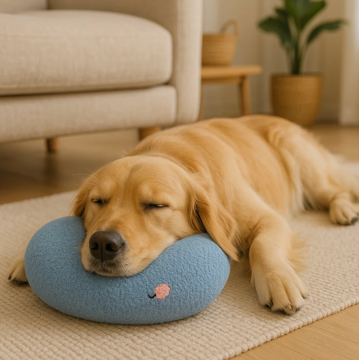 Fluffy Moon-Shaped Sleeping Cushion for Dogs & Cats