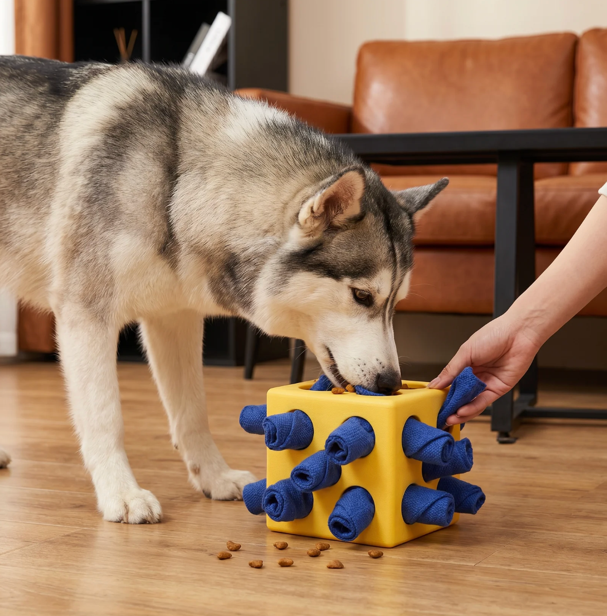 Interactive Dog Puzzle Toy with Hidden Treat Compartments