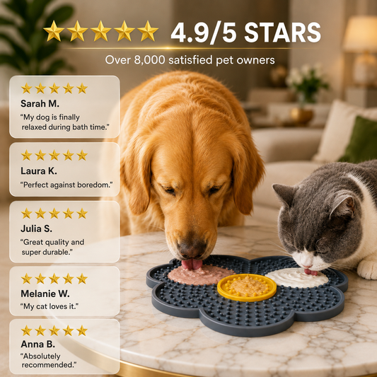Sunflower Silicone Lick Mat with Suction Cups for Dogs & Cats
