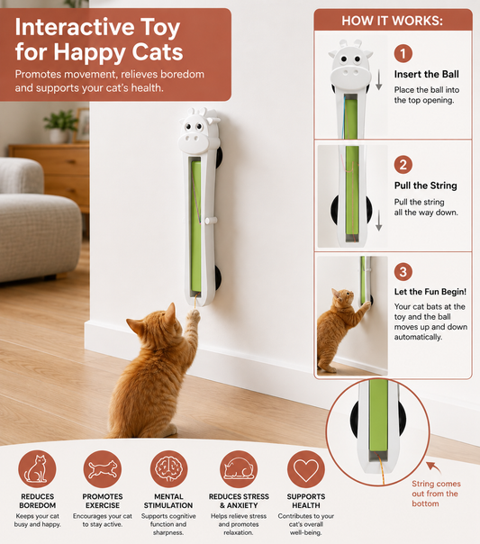 Interactive Automatic Giraffe Cat Teaser Toy