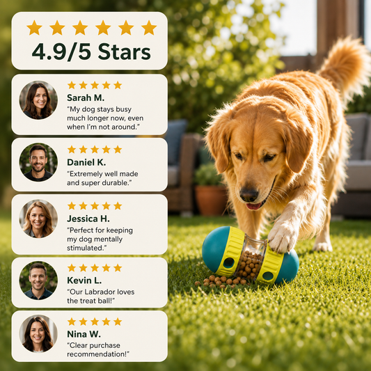 Interactive Treat Dispensing Ball for Dogs