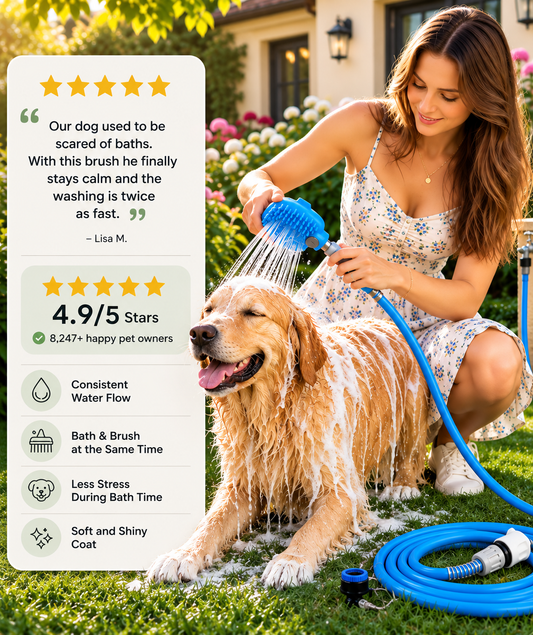2-in-1 Shower & Massage Brush for Dogs & Cats