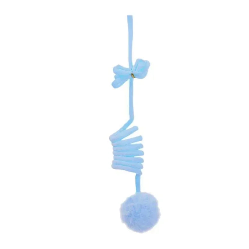 Interactive Bouncing Spring Cat Toy with Plush Ball