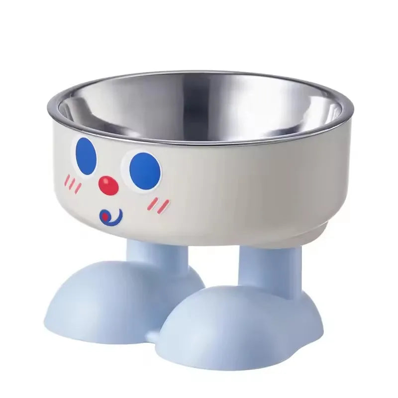 Elevated Stainless Steel Pet Bowl with Non-Slip Base