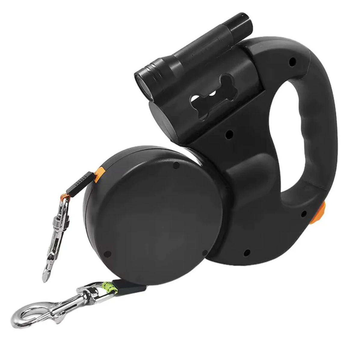 Dual Retractable Dog Lead with LED Light & Anti-Tangle System