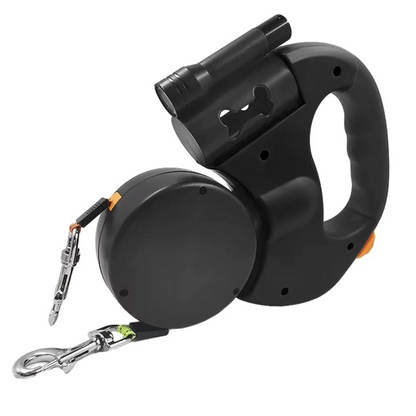 Dual Retractable Dog Lead with LED Light & Anti-Tangle System