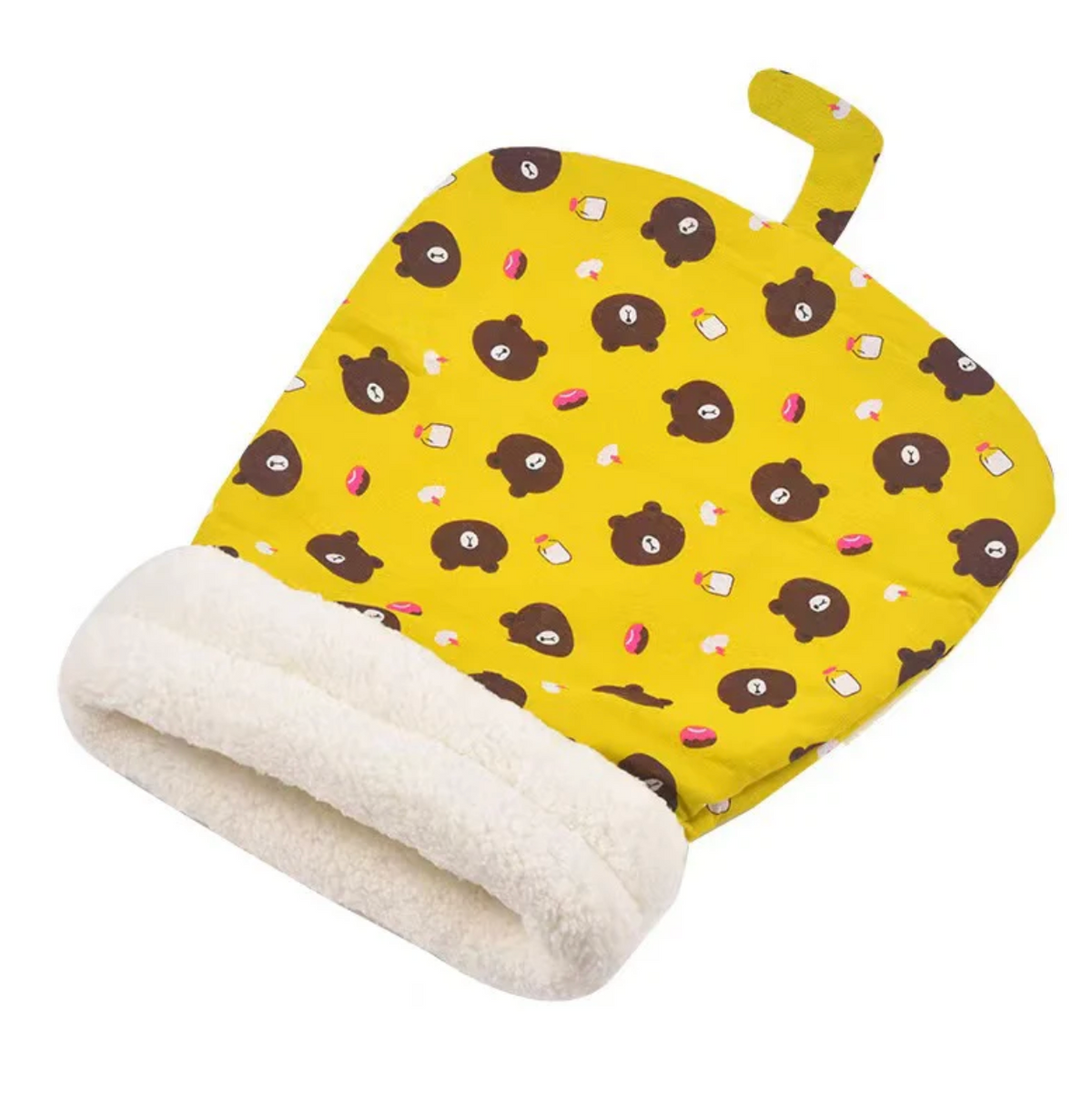 Fluffy Cat Sleeping Bag with Cosy Plush Cave Bed