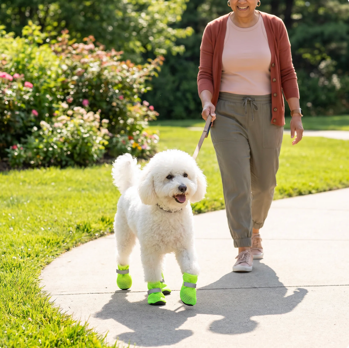 Breathable Non-Slip Dog Boots with Adjustable Straps – Set of 4