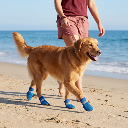 Breathable Non-Slip Dog Boots with Adjustable Straps – Set of 4