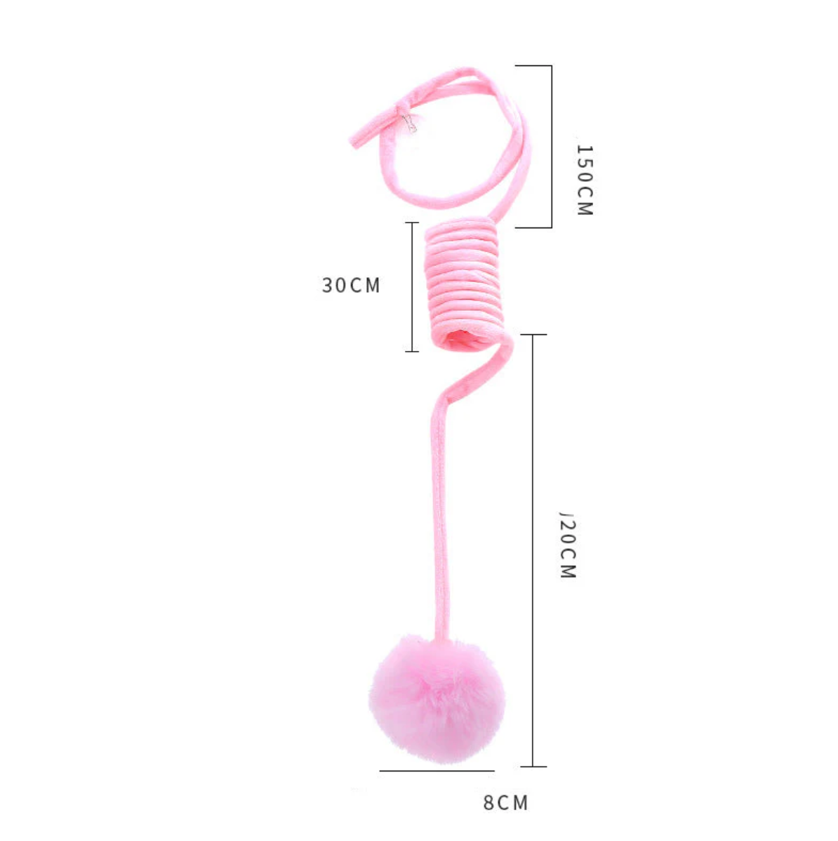 Interactive Bouncing Spring Cat Toy with Plush Ball