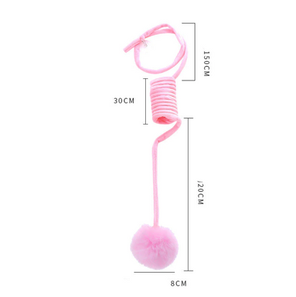 Interactive Bouncing Spring Cat Toy with Plush Ball
