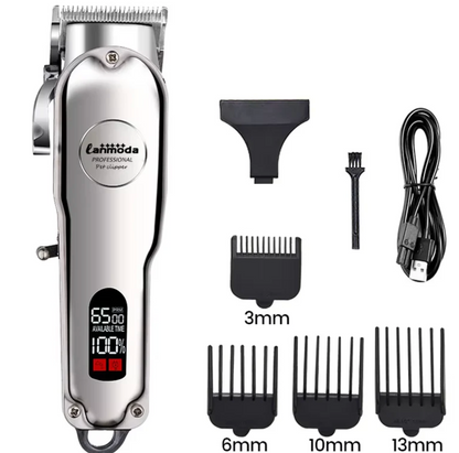 Professional Cordless Pet Hair Clippers with LED Display