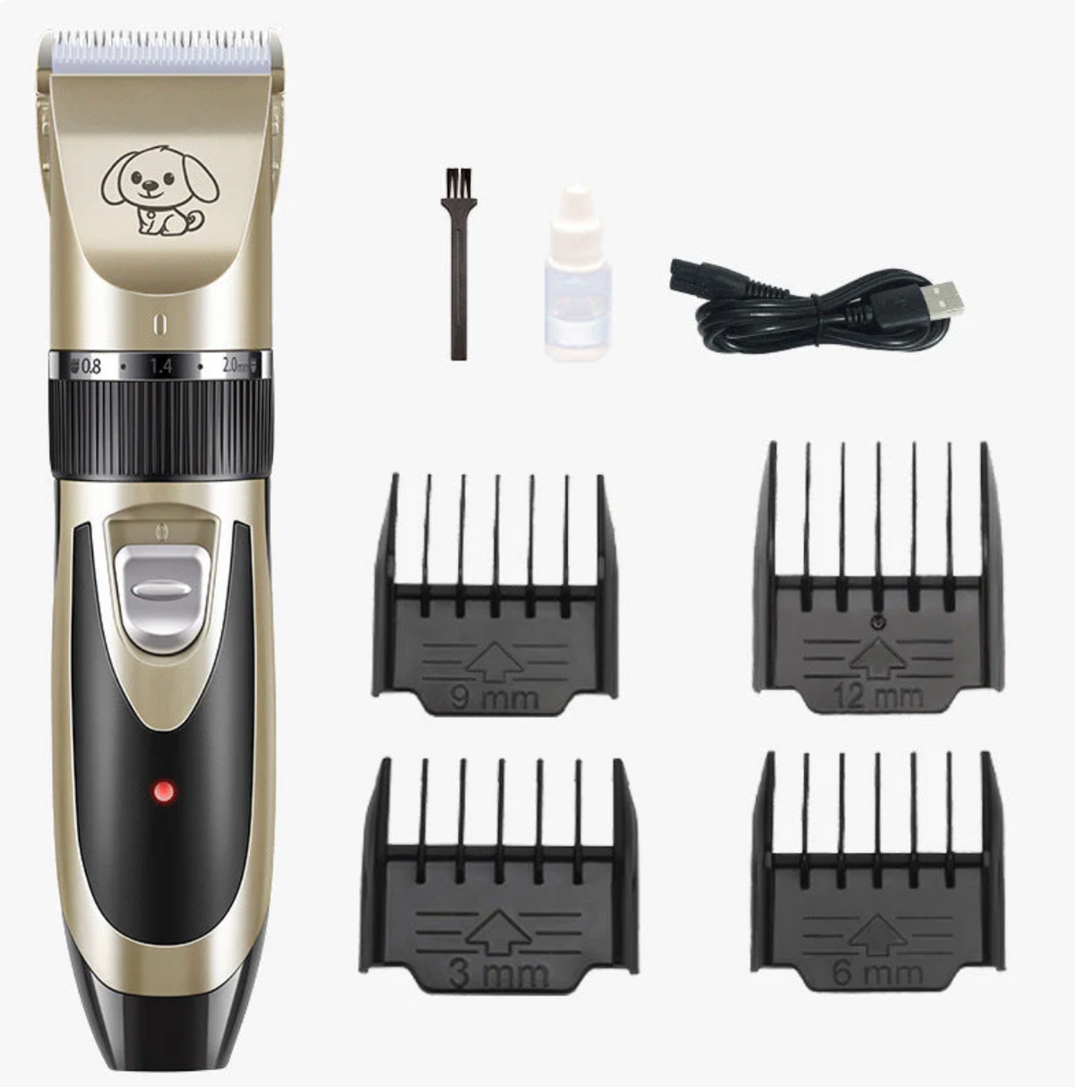 Professional Low-Noise Pet Hair Clippers for Dogs & Cats