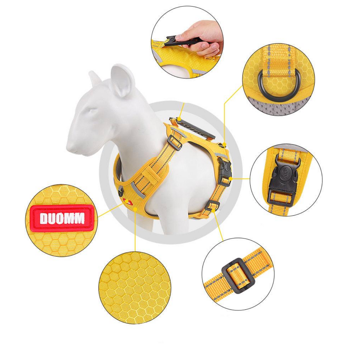 Reflective No-Pull Dog Harness with Handle – Padded Adjustable Walking Harness