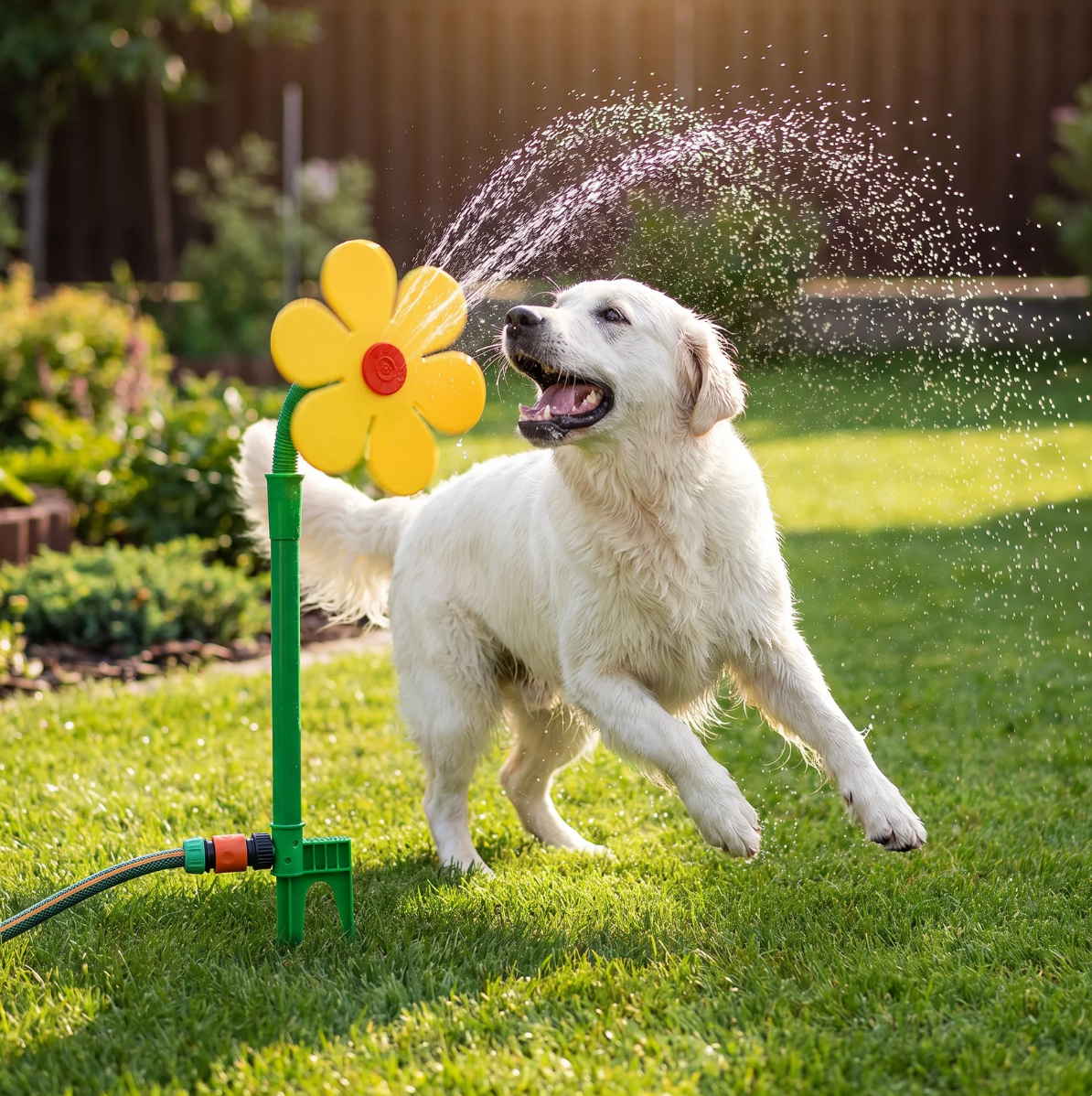 Interactive Dancing Flower Sprinkler Toy for Dogs