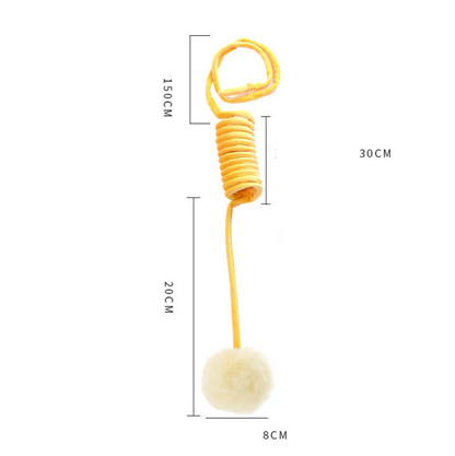 Interactive Bouncing Spring Cat Toy with Plush Ball
