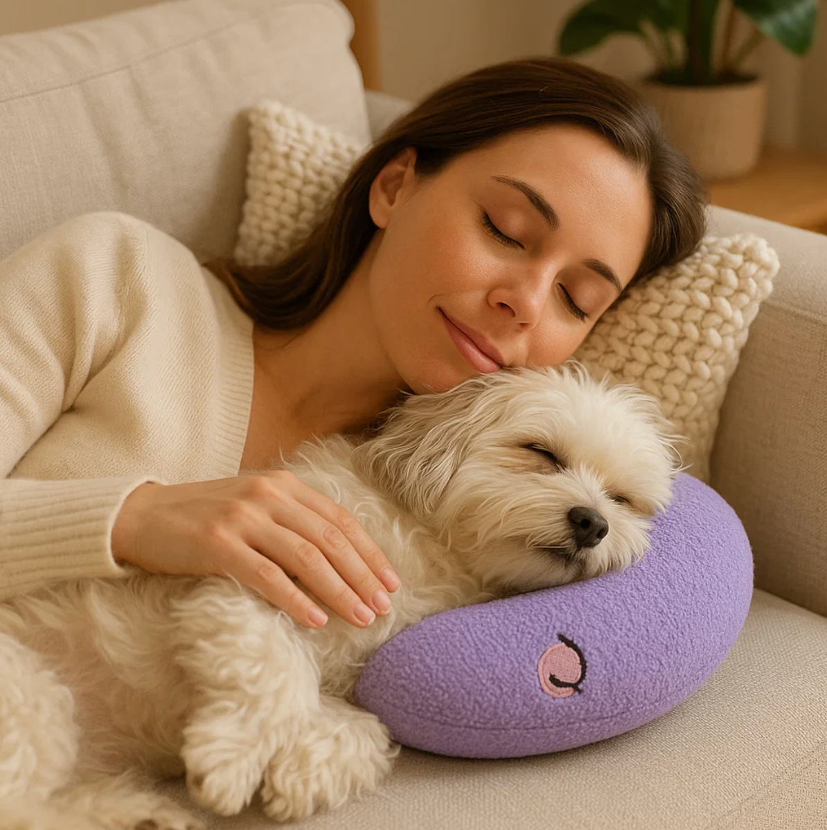Fluffy Moon-Shaped Sleeping Cushion for Dogs & Cats