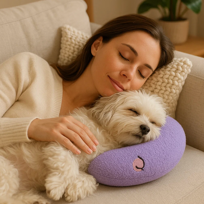 Fluffy Moon-Shaped Sleeping Cushion for Dogs & Cats