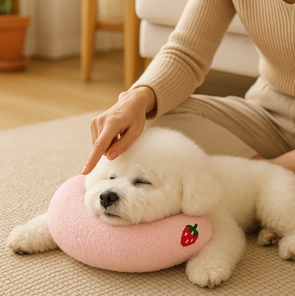 Fluffy Moon-Shaped Sleeping Cushion for Dogs & Cats