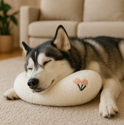 Fluffy Moon-Shaped Sleeping Cushion for Dogs & Cats
