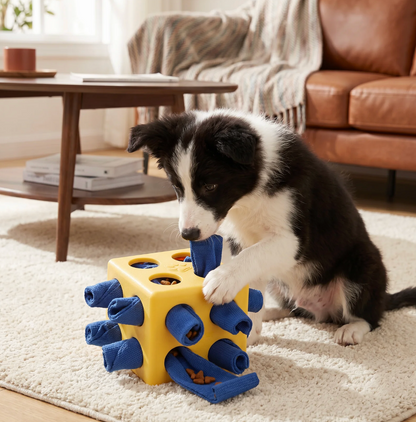 Interactive Dog Puzzle Toy with Hidden Treat Compartments