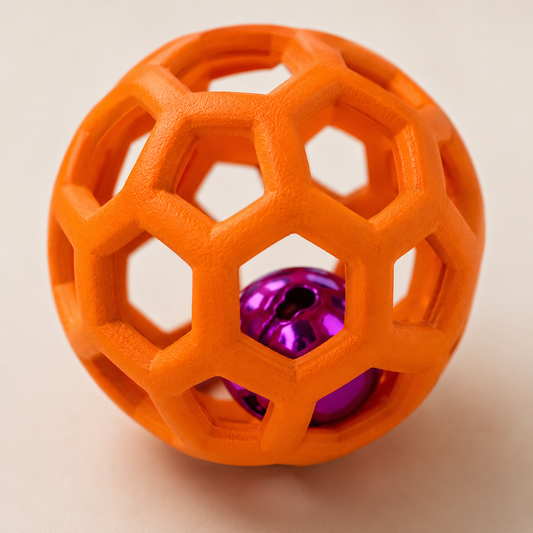 Interactive Natural Rubber Dog Ball with Bell