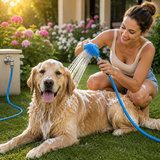 2-in-1 Shower & Massage Brush for Dogs & Cats
