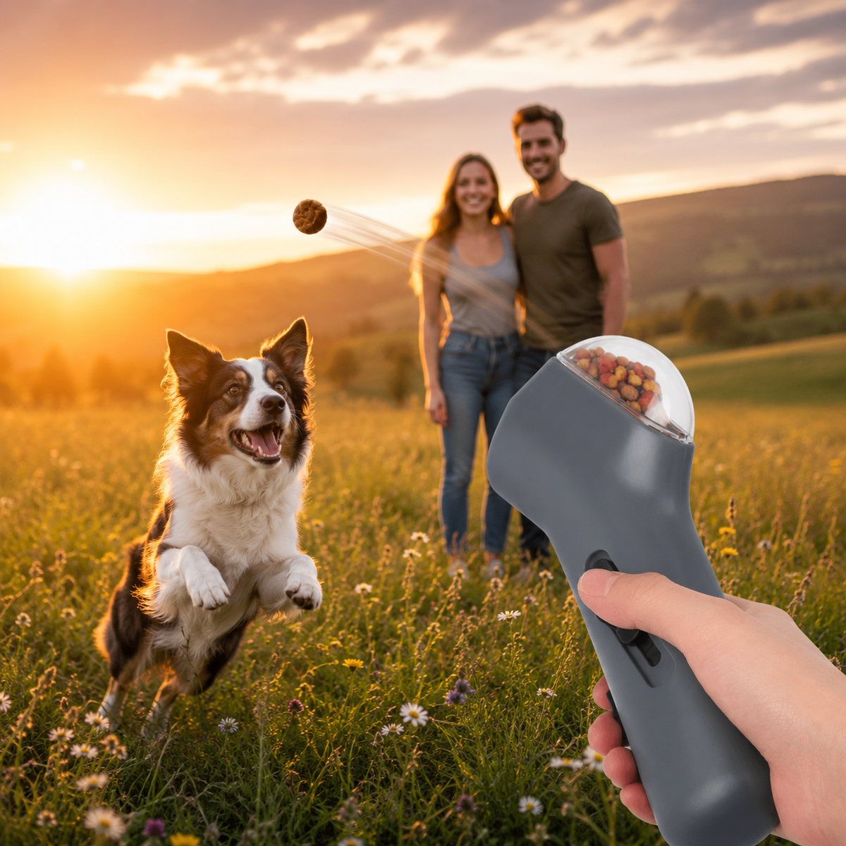 Manual Treat Launcher for Dogs & Cats