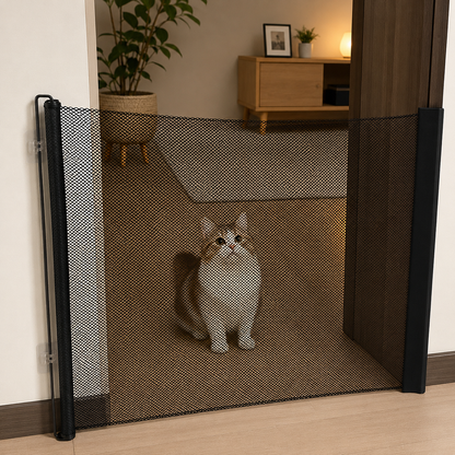 Retractable Safety Gate for Dogs & Cats – Stairs & Doorways