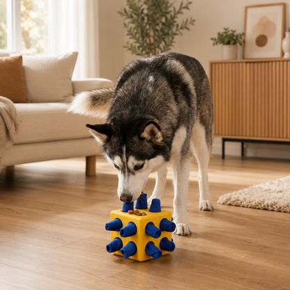 Interactive Dog Puzzle Toy with Hidden Treat Compartments