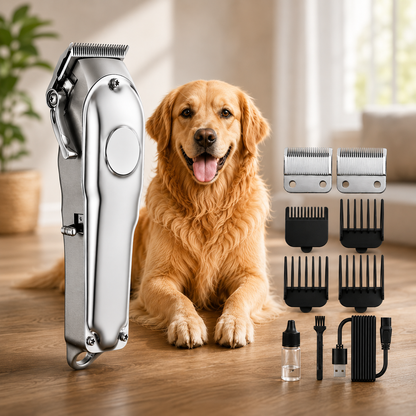 Professional Cordless Pet Hair Clippers with LED Display