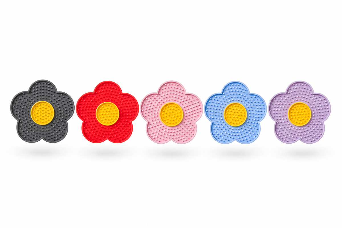 Sunflower Silicone Lick Mat with Suction Cups for Dogs & Cats