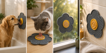 Sunflower Silicone Lick Mat with Suction Cups for Dogs & Cats