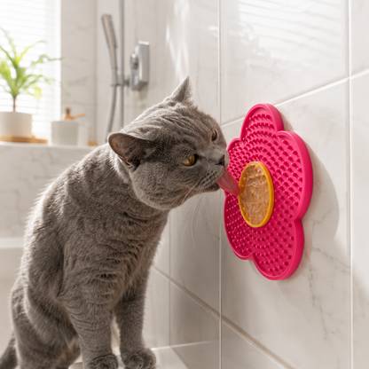 Sunflower Silicone Lick Mat with Suction Cups for Dogs & Cats