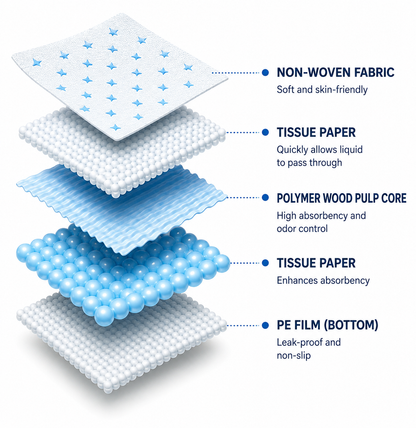 Absorbent Disposable Nappies for Dogs & Cats