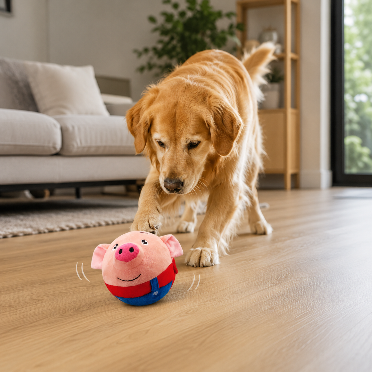 Interactive Automatic Bouncing Plush Toy for Dogs & Cats