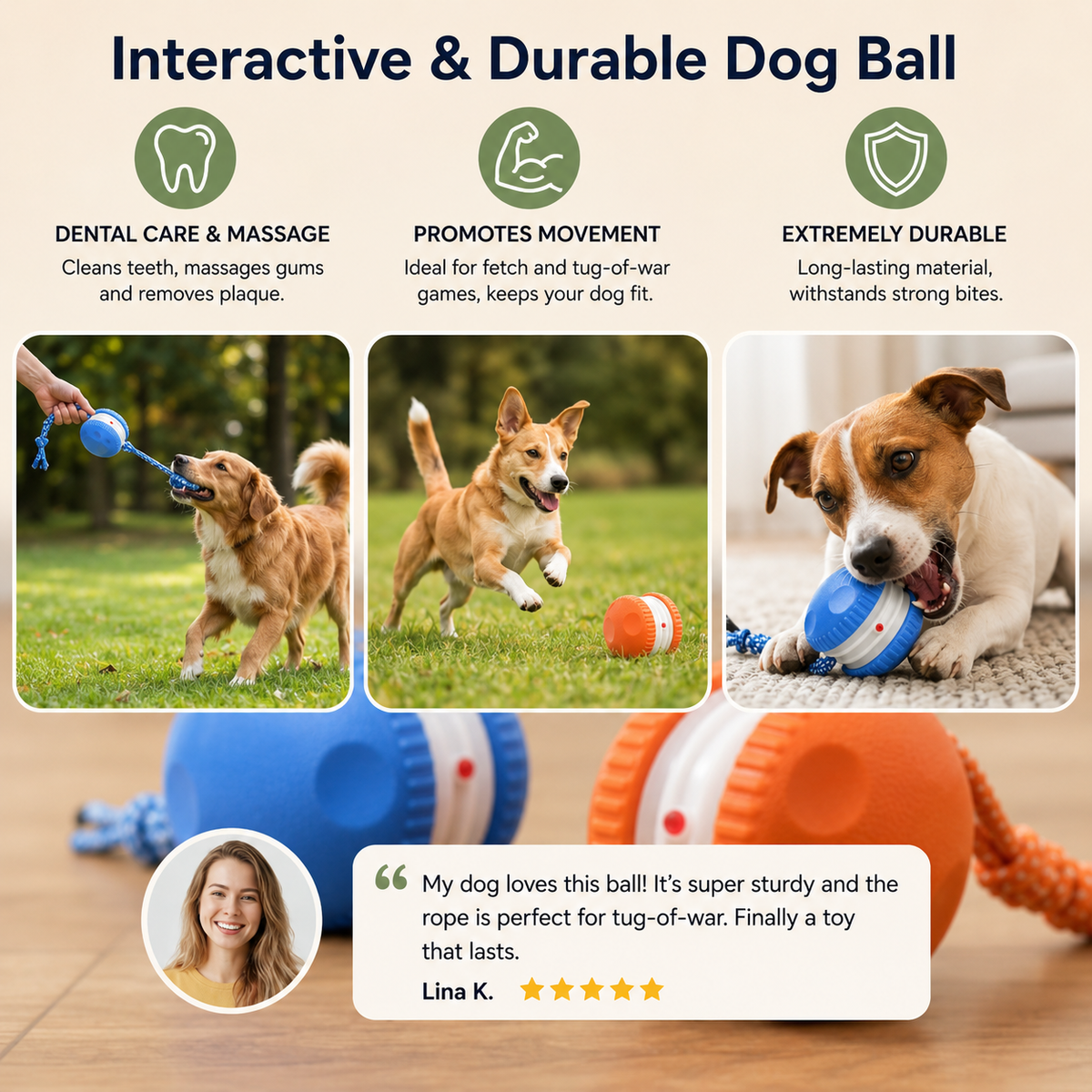 Interactive Smart Rolling Ball for Dogs & Cats