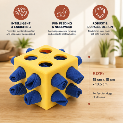 Interactive Dog Puzzle Toy with Hidden Treat Compartments