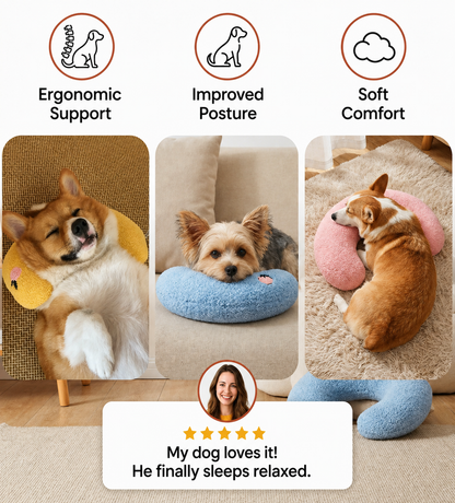 Fluffy Moon-Shaped Sleeping Cushion for Dogs & Cats
