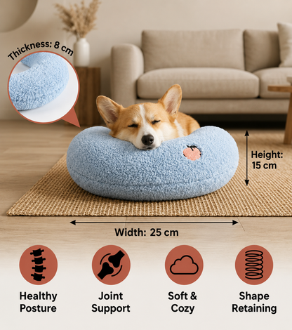 Fluffy Moon-Shaped Sleeping Cushion for Dogs & Cats