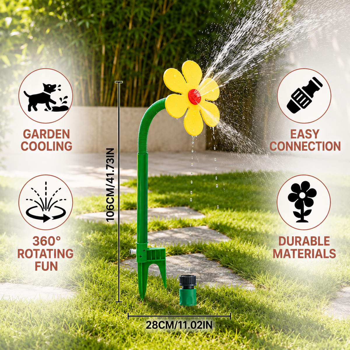Interactive Dancing Flower Sprinkler Toy for Dogs
