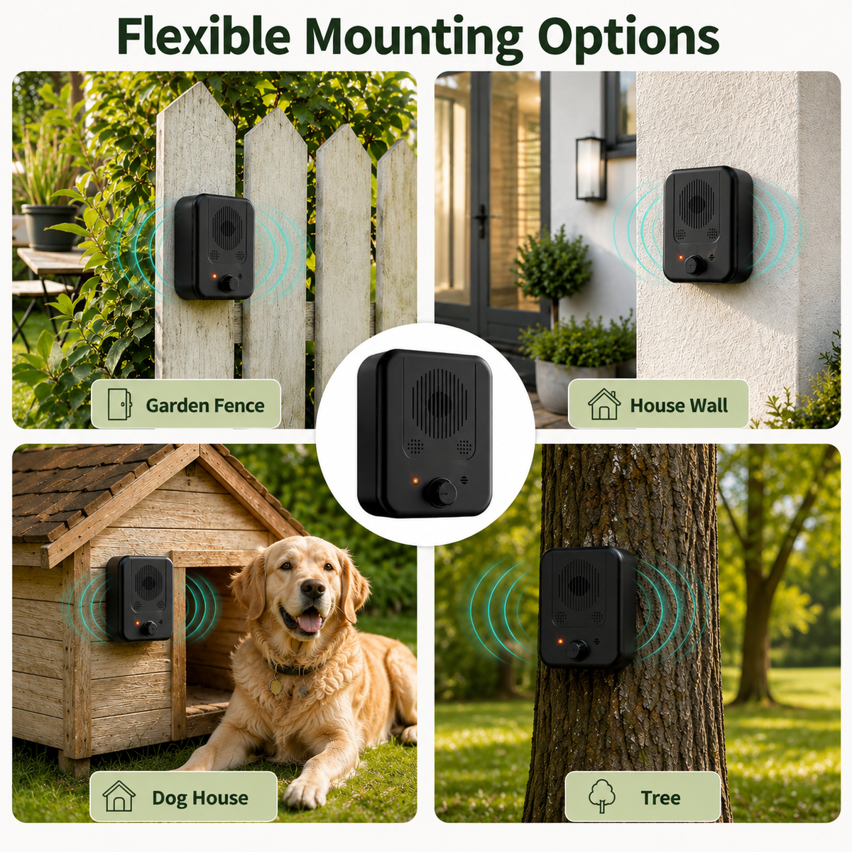 Ultrasonic Dog Training Device with LED Light
