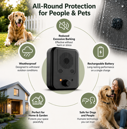 Ultrasonic Dog Training Device with LED Light