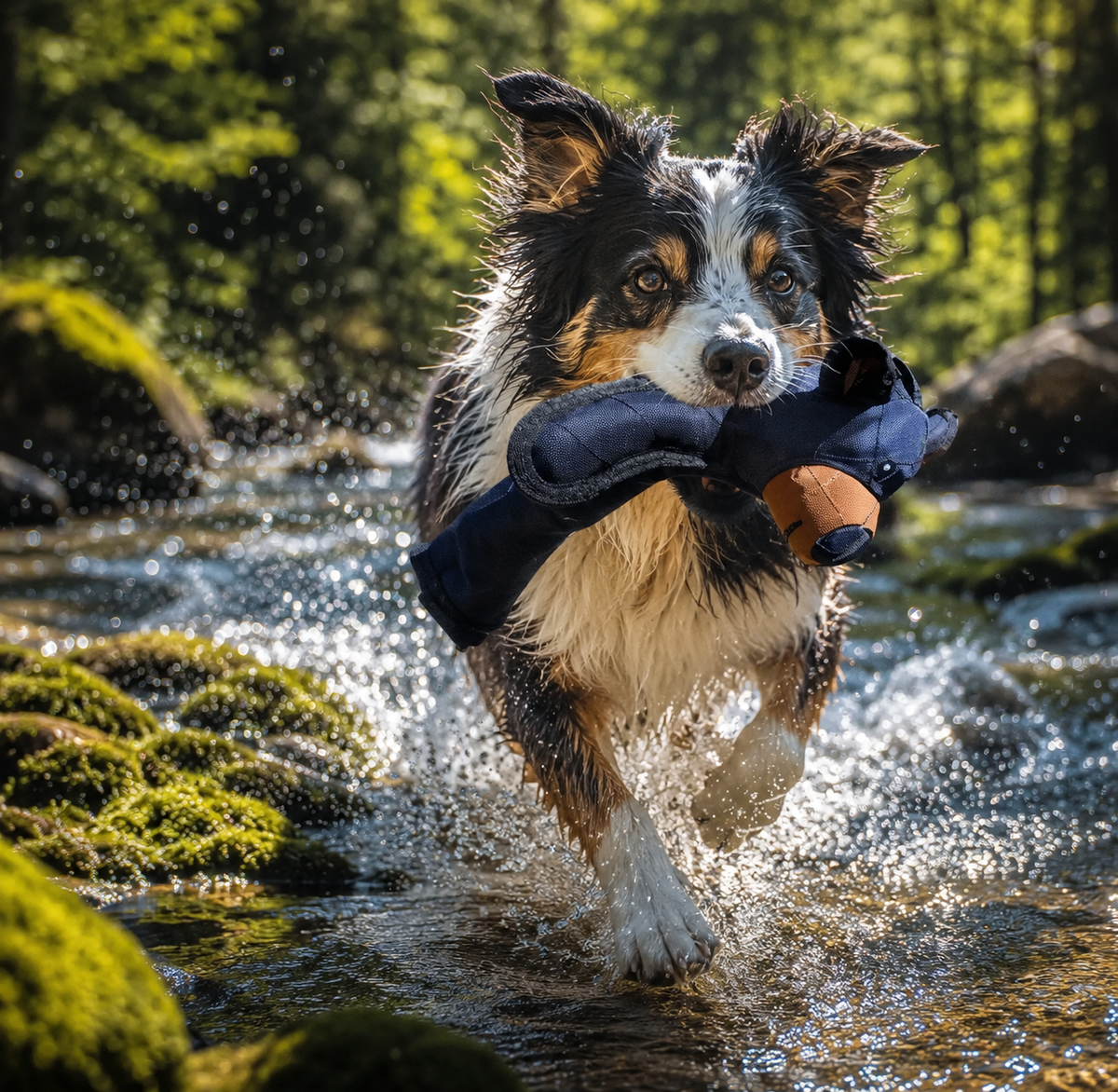 Durable Plush Bear Dog Toy with Squeaker
