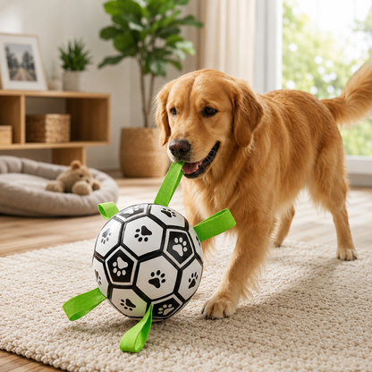 Interactive Floating Dog Football with Grab Tabs