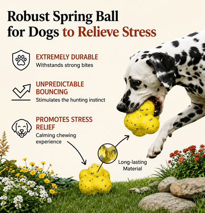 Interactive Natural Rubber Dog Ball with Bell