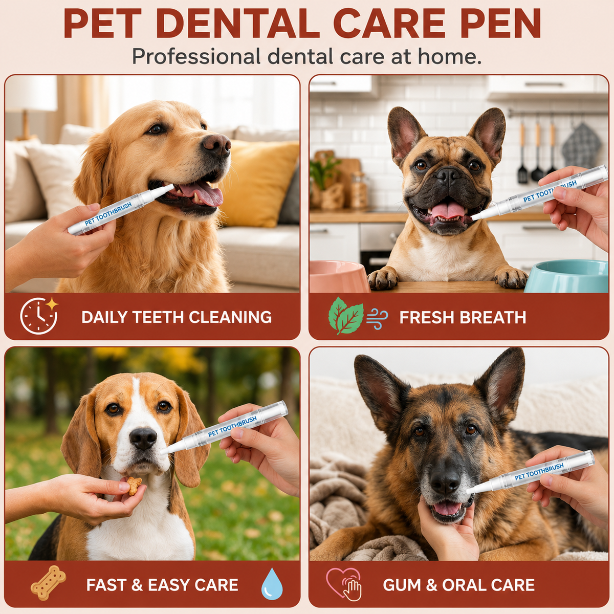 Oral Care Pen for Dogs & Cats – Precision Dental Gel Applicator for Everyday Mouth Care