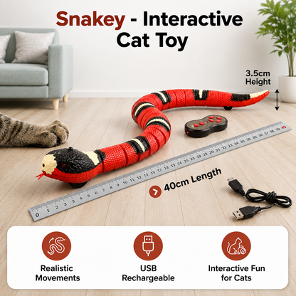 Interactive Automatic Crawling Snake Toy for Cats