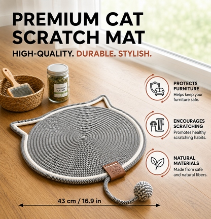 Sisal Cat Scratching Mat with Padded Lounging Area