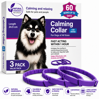 2-in-1 Calming Flea & Tick Collar for Dogs & Cats